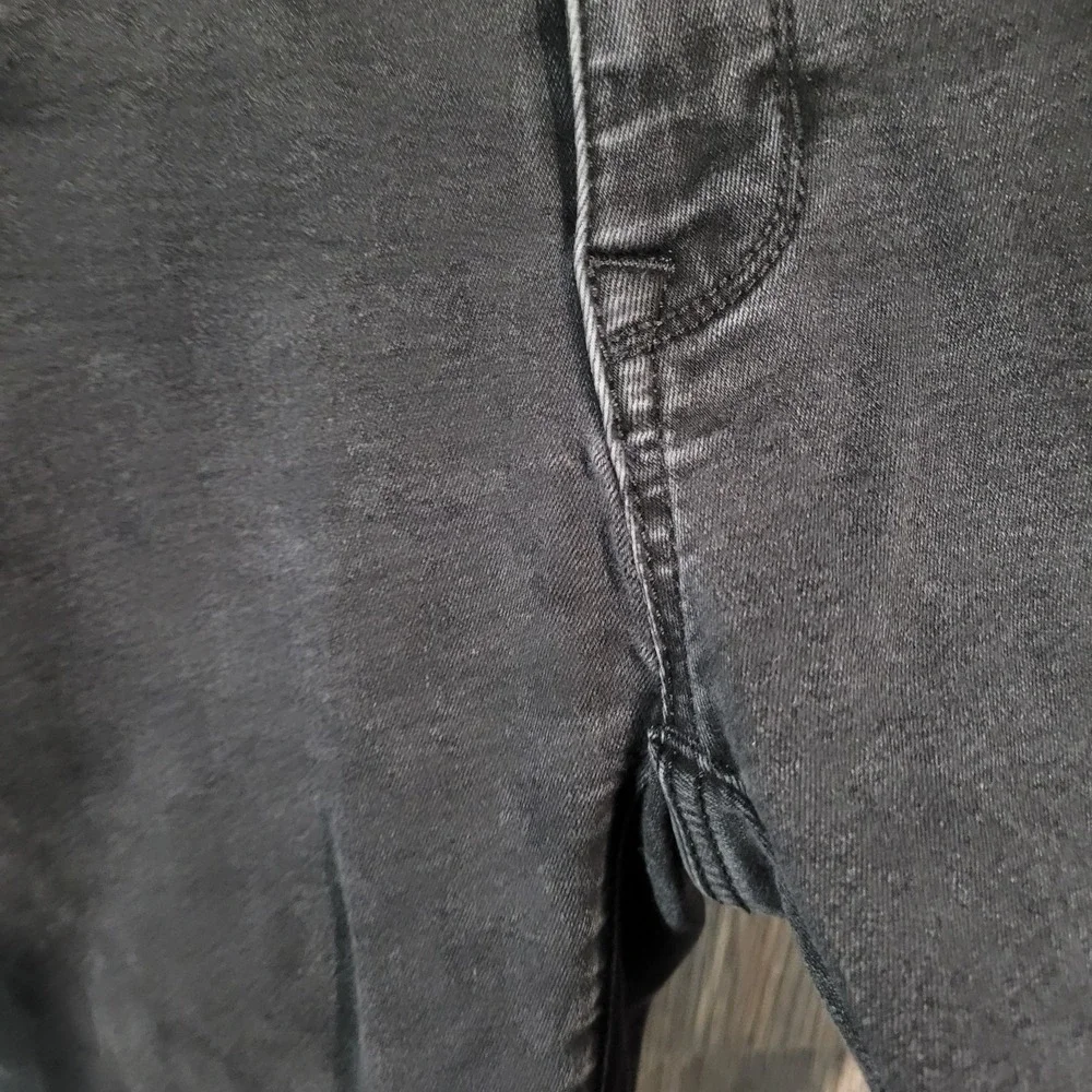 APT 9 Tummy Control Bootcut Jeans Size 6 x 29 Black Denim Low Rise Stretch FLAW